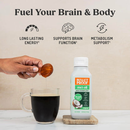 Bulletproof C8 & C10 MCT Oil, 100% Pure Coconut Oil, Unflavored, 16 oz