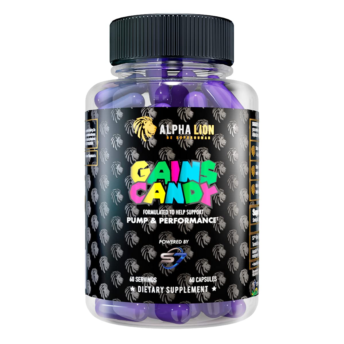 ALPHA LION Gains Candy, Supplement Pills that Support Weight Loss, Appetite Suppressant, Keto-Diet Friendly, Decrease Body Fat, Upgrade Energy & Workout Performance, 60 Capsules (MitoBurn)