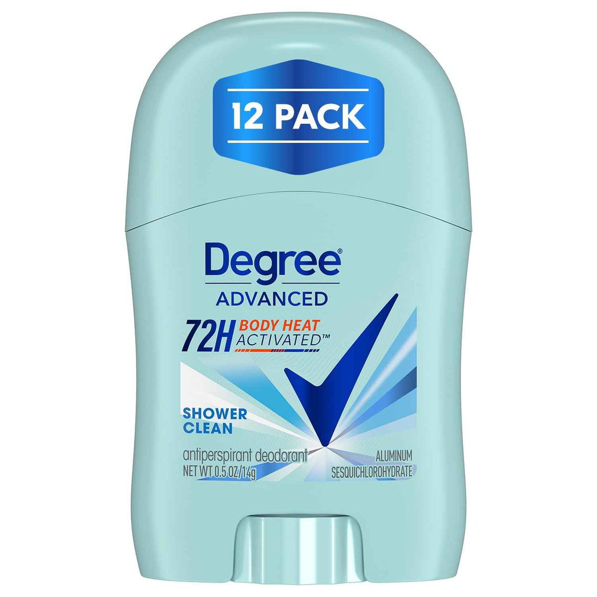 Degree Advanced Travel Deodorant Bulk Variety 24-Pack, 0.5 Oz Ea - 72H Body Heat Activated Mini Antiperspirant Deodorant Bundle - 12 Cool Rush for Men + 12 Shower Clean for Women