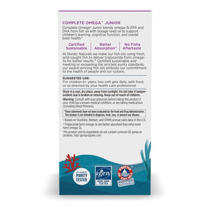 Nordic Naturals Complete Omega Jr., Lemon - 180 Mini Soft Gels - 283 mg Total Omega-3s & 35 mg GLA - Healthy Cognition, Nervous System Function - Non-GMO - 90 Servings Nordic NaturalsBuy Supplements Australia