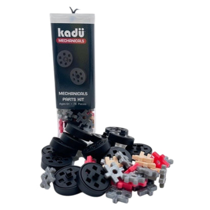 Mechanicals - Parts Kit - 78 Pieces STEM/STEAM Interlocking Connecting Building + Construction Toy, for Open + Imaginative Play Kids Ages 6+