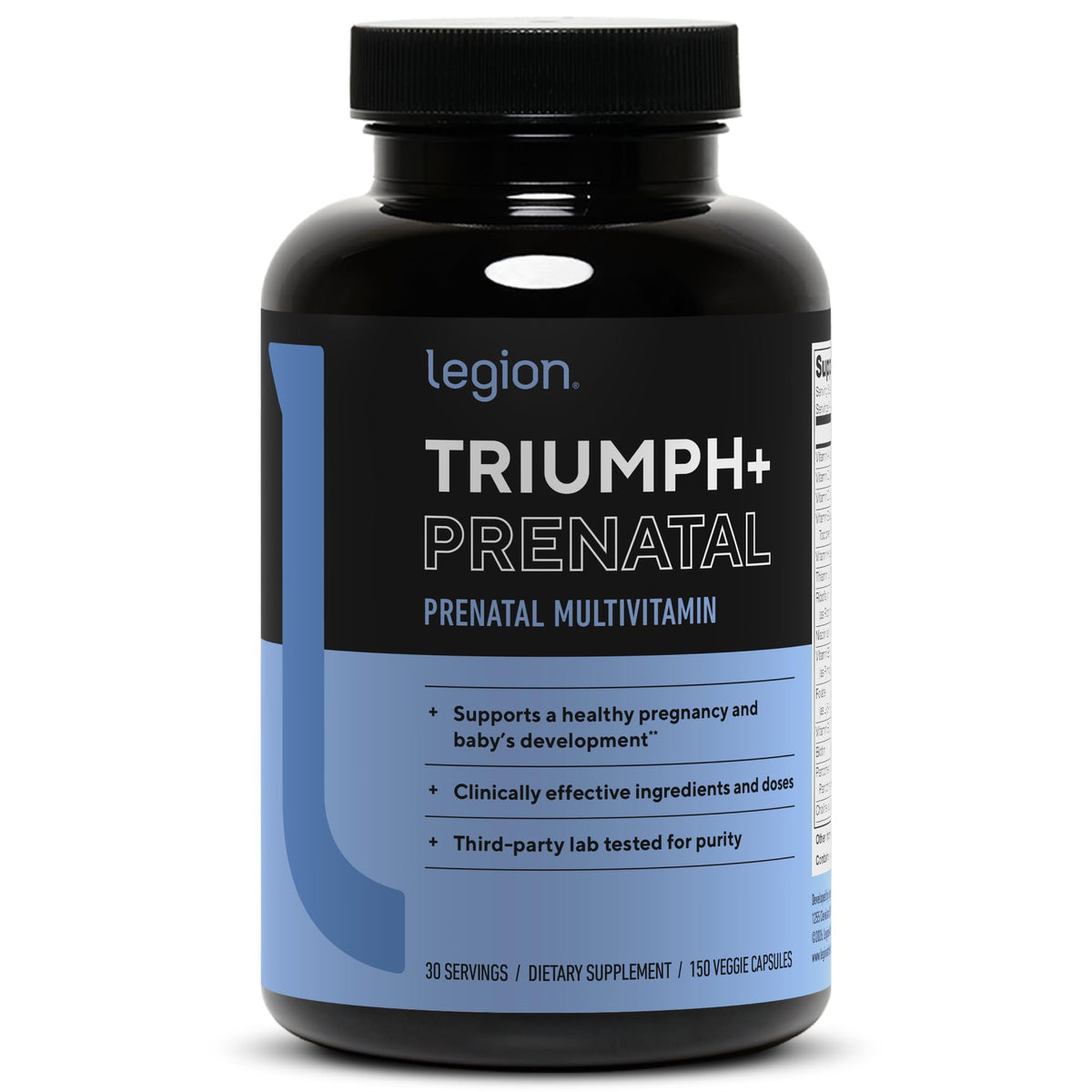 LEGION Triumph Prenatal Daily Sport Multivitamin Supplement - Vitamins and Minerals for Athletes Helps with Energy for Sports & Bodybuilding Workouts. 30 Servings