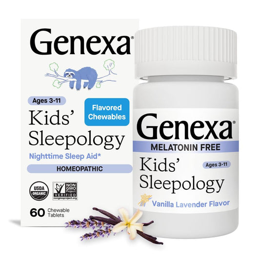 Genexa Kids Sleepology, Melatonin Free Sleep Aid Made Clean, 60 Chewables
