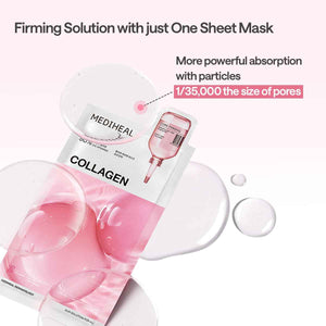 MEDIHEAL Essential Face Mask [Skin Firming] 10 pcs. for Plumping Hydration, Glass Skin & Skin Nourishment - Travel Essentials, Korean Beauty Sheet Mask