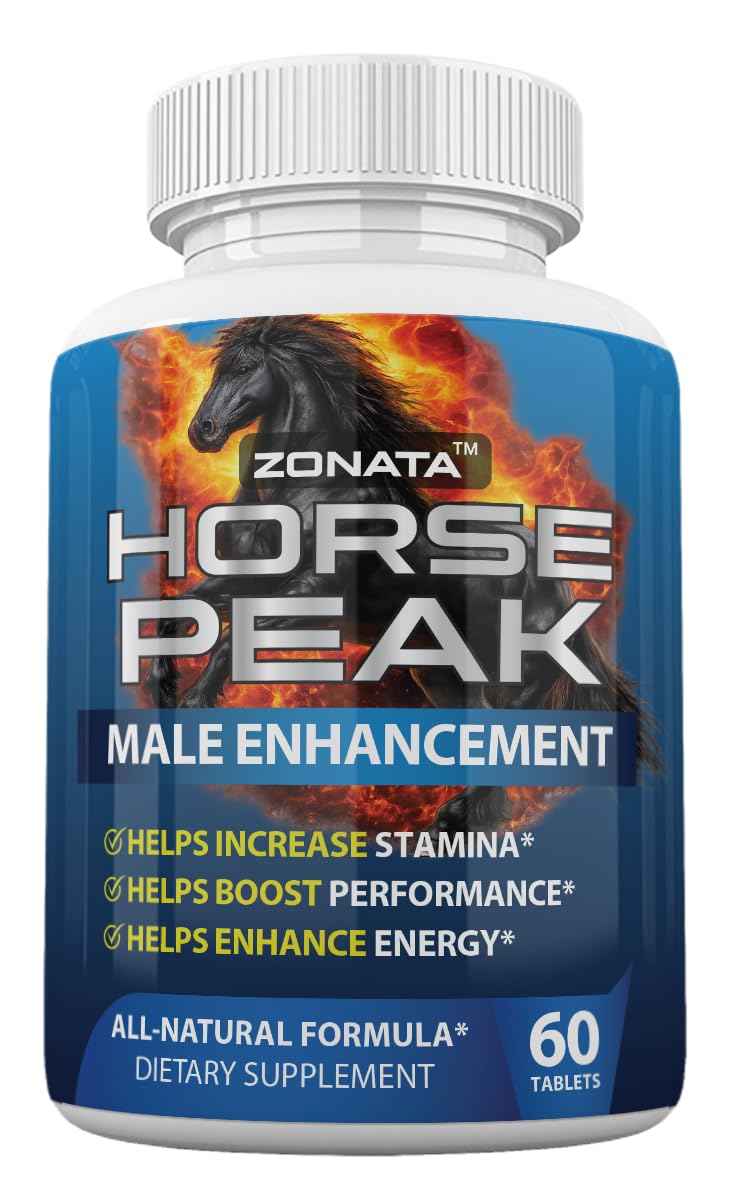 Zonata Horse Peak Dietary Supplements for Men - Horse Peak Supplement Naturally Enhance Performance, Endurance, and Energy Levels* - Horse Peak Pills - 60 Count