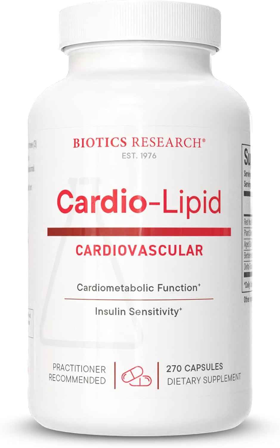 BIOTICS RESEARCH Cardio-Lipid - Professional-Grade Cardiovascular Support Formula - Featuring Red Yeast Rice, Phytosterols, Berberine, Garlic & Delta-Tocopherol - Formulated with Mark Houston, MD