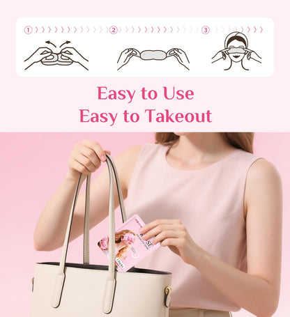 ZHENYEMEI Rose Heated Eye Mask - Self-Heating Warm Compress for Dry Eyes, Puffiness & Dark Circles - Relaxing Rose Scent (18 Packs)