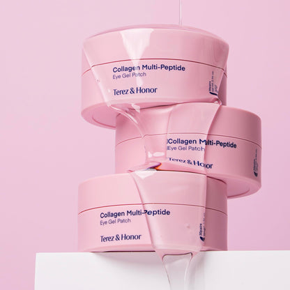 TEREZ & HONOR Peptide Collagen Under Eye Patches (60 Pcs) - Korean Firming & Anti-Aging Hydrogel Masks for Wrinkles & Bags