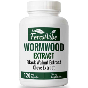 ForestVibe Wormwood Complex with Black Walnut & Clove, 3-in-1 Herbal Blend, Sweet Wormwood Extract Capsules, 120 Vegan Capsules, 2 Month Supply, Non-GMO & Gluten Free Supplement