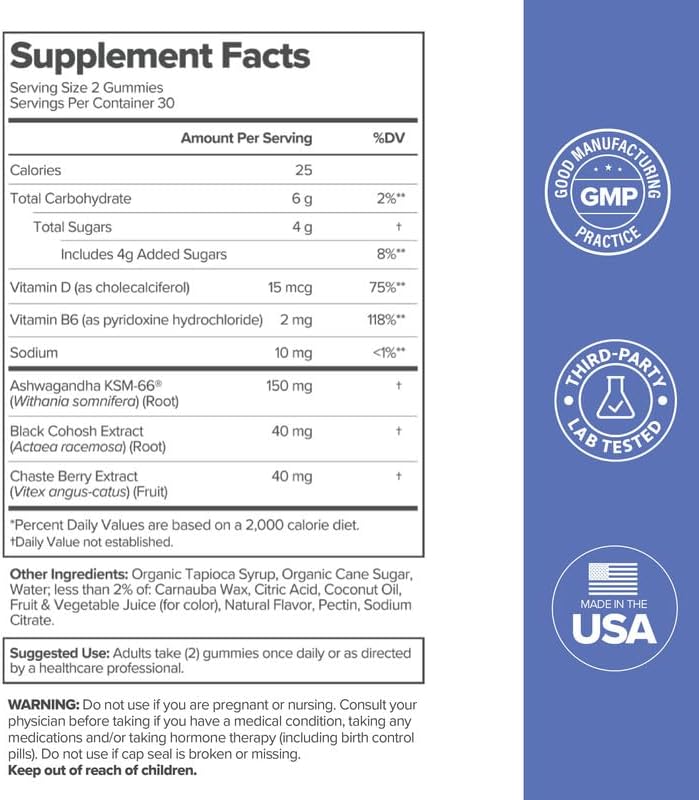 MENO Menopause Gummies - Hot Flashes & Night Sweats - 30-Day Supply
