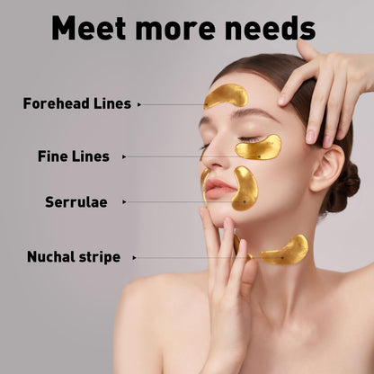 CHMI 24K Gold Under Eye Patches (200 Pairs) – Collagen Eye Masks for Dark Circles, Puffy Eyes, Eye Bags & Wrinkles – Hydrating Anti-Aging Eye Gel Pads