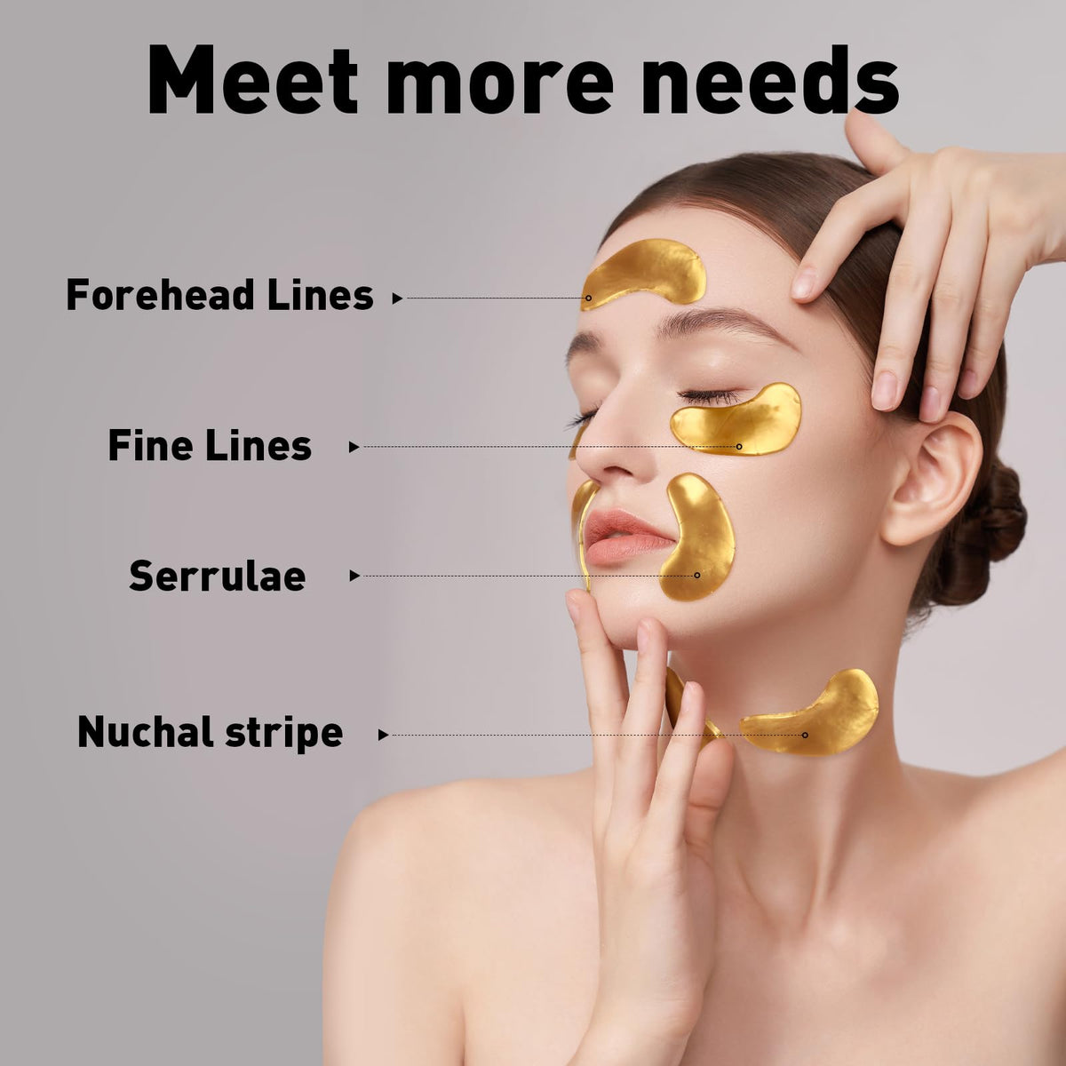 CHMI 24K Gold Under Eye Patches (50 Pairs) – Collagen Eye Masks for Dark Circles, Puffy Eyes, Eye Bags & Wrinkles – Hydrating Anti-Aging Eye Gel Pads