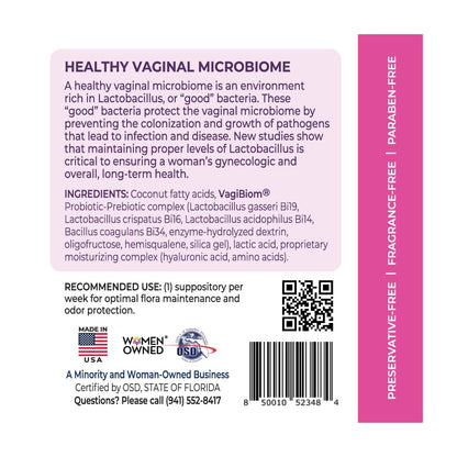VagiBiom Probioitc Suppository Convenient Travel Pack with 2 Suppositories