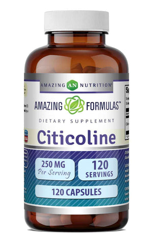 Amazing Formulas Citicoline 250 mg - Capsules Supplement - Non-GMO - Gluten Free - Made in USA (60 Count)
