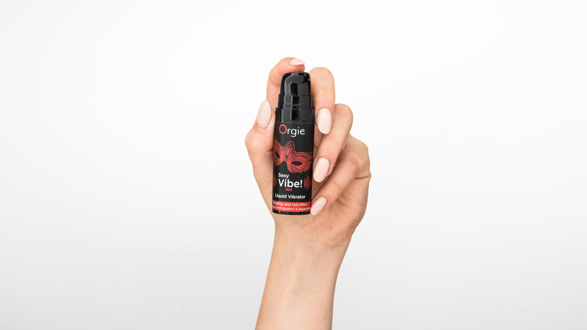 Orgie Sexy Vibe Hot Kissable Arousal Gel – Tingling & Warming Effect with Strawberry Flavor – 0.5 fl oz (15 ml)