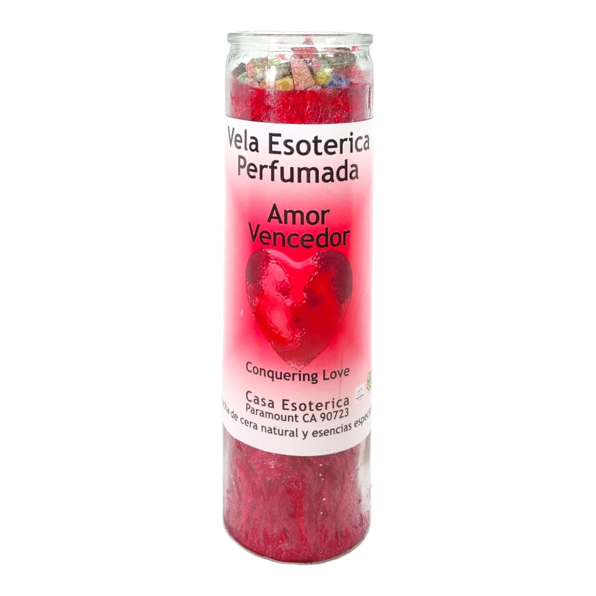 Conquering Love-Palm Wax Spiritual Intention Spell Candle-[RED] | Vela CASA ESOTERICA PERFUMADA