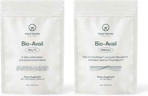 Adapt Naturals Daily Essentials Bundle - Bio-Avail Omega+ Fish Oil with Curcumin & Black Seed & Bio-Avail Multivitamin for Men & Women - 30-Day Supply