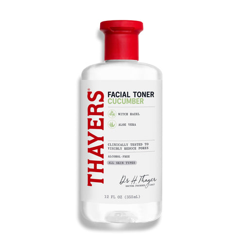 THAYERS Alcohol-Free, Hydrating Cucumber Witch Hazel Facial Toner with Aloe Vera Formula, Vegan, Dermatologist Tested and Recommended, 12 Oz (Packaging May Vary)