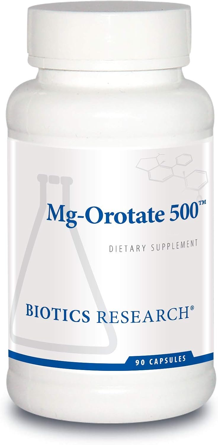 Biotics Research Mg Orotate 500mg Magnesium Orotate - 2 Capsules per Serving (1000mg) - Cardiovascular Support Heart Health, Overall Relaxation, Improves Sleep and Muscle Relaxation - 90 Caps
