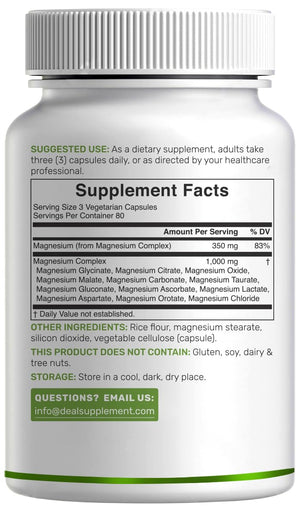 12‑in‑1 Magnesium Complex for Women 1,000 mg, 240 Vegetarian Capsules | Magnesium Glycinate, Citrate, Malate, Taurate, Orotate, Oxide & More | Chelated & Purified for Better Absorption DEAL SUPPLEMENT buy supplements Au