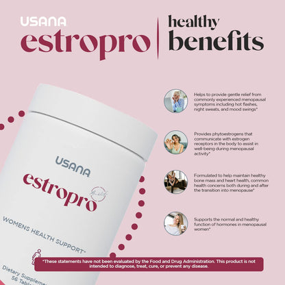 USANA EstroPro with Phytoestrogens for Symptomatic Support During Menopause* - 56 Tablets