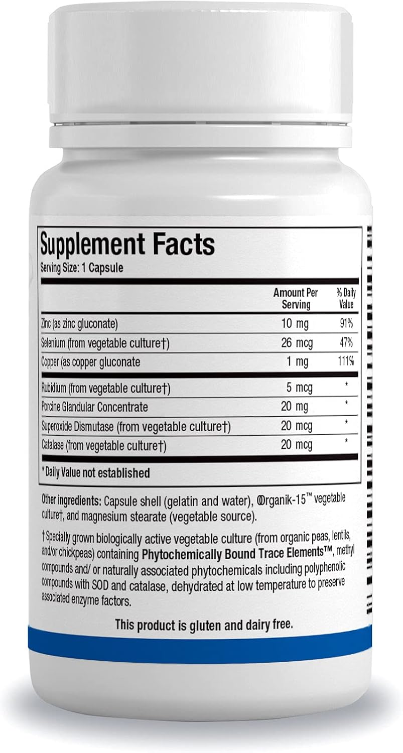BIOTICS RESEARCH GTA-Forte - Endocrine Glands Support, Promotes Optimal Hormonal Balance, Contains Porcine Glandular, Phytochemically Bound Trace Elements Zinc, Selenium, Copper, Rubidium 90 Caps