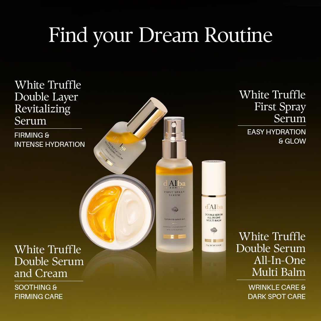 d'Alba Piedmont White Truffle Double Serum Multi Balm - 3-in-1 Vegan Stick for Wrinkles, Brightening & Eye Care