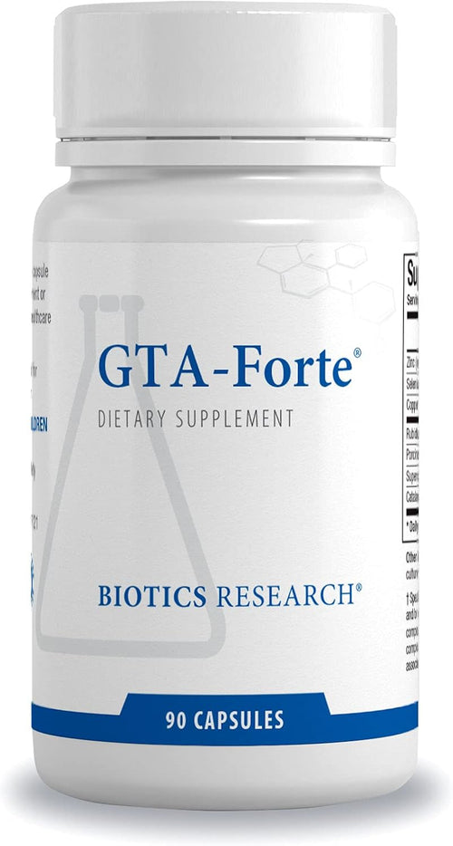 BIOTICS RESEARCH GTA-Forte - Endocrine Glands Support, Promotes Optimal Hormonal Balance, Contains Porcine Glandular, Phytochemically Bound Trace Elements Zinc, Selenium, Copper, Rubidium 90 Caps