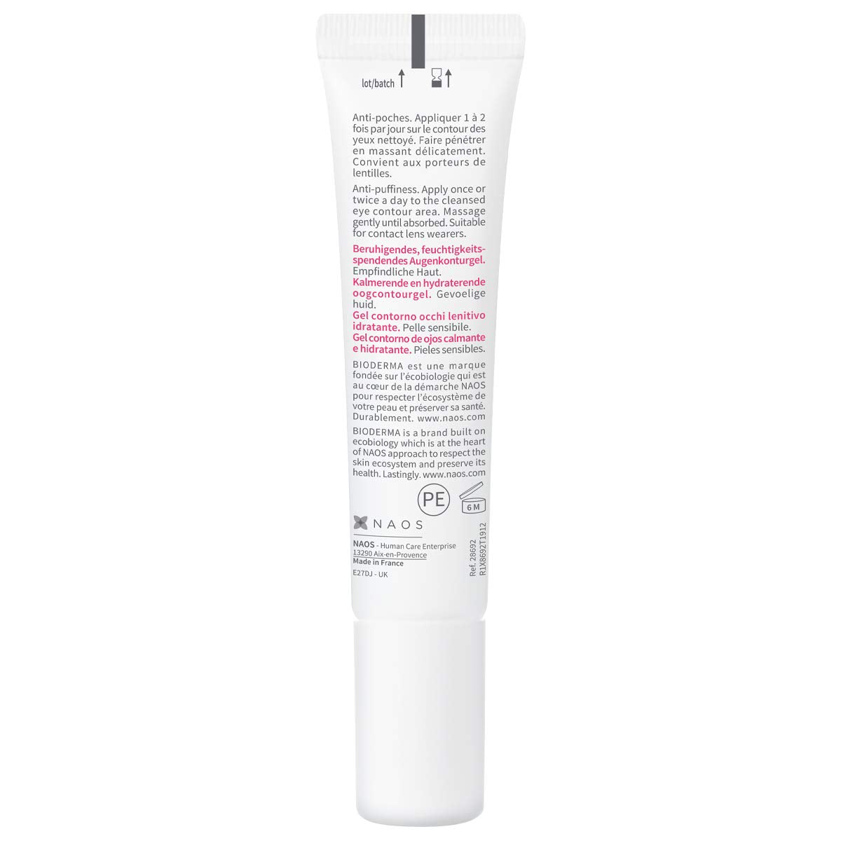 Bioderma Sensibio Eye Gel (15ml) – Soothing & Moisturizing Under-Eye Treatment for Sensitive Skin | Reduces Puffiness & Fine Lines