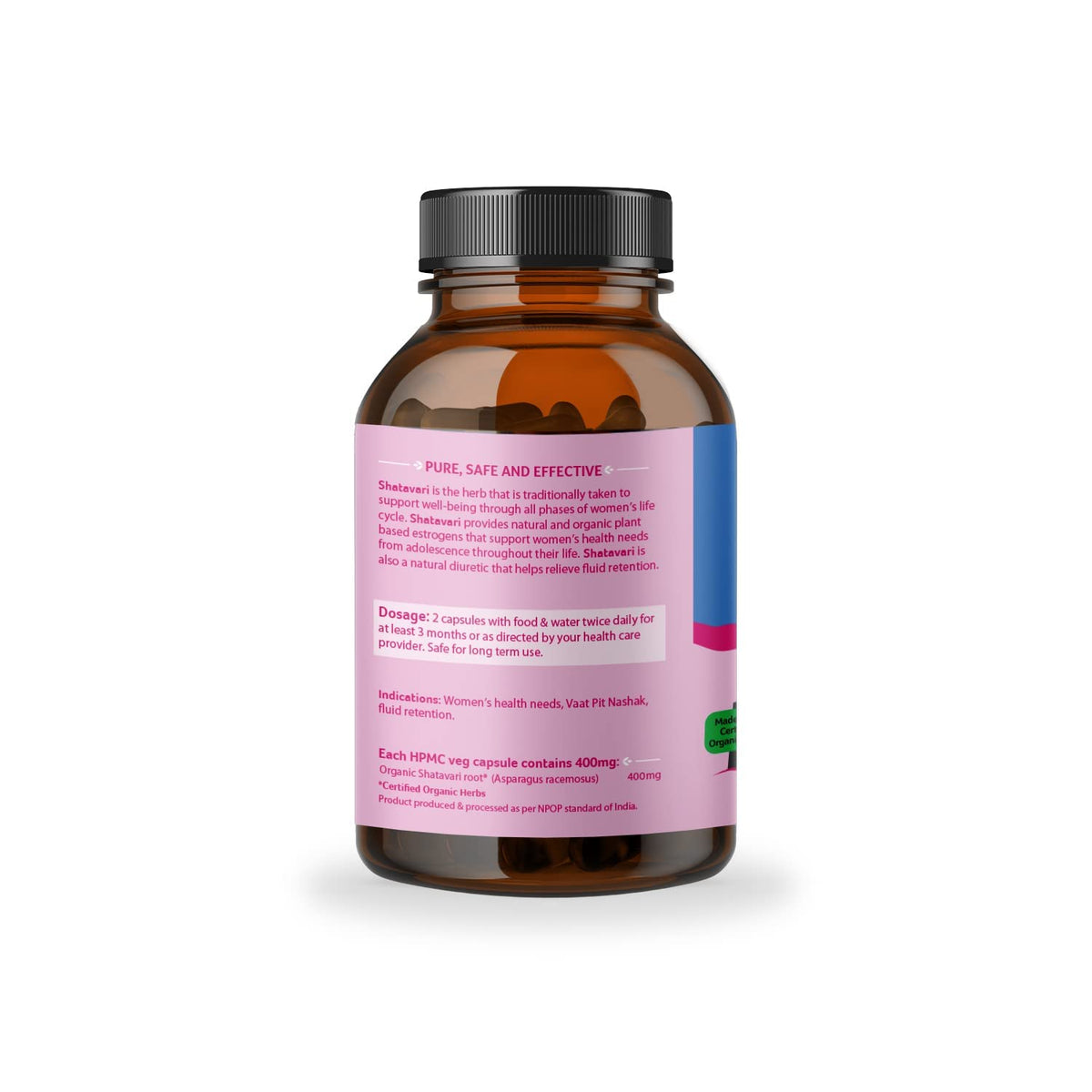 Green Velly Organic Shatavari 180 N Veg Capsules
