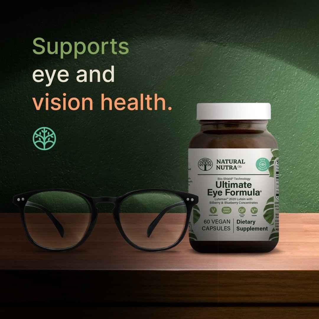 Natural Nutra Ultimate Eye Health Supplement - Bilberry & Blueberry Extract Blend for Day and Night Vision Support, Promotes Color Perception & Eye Clarity - Non-GMO, Vegan - 30 Capsules (Pack of 3)