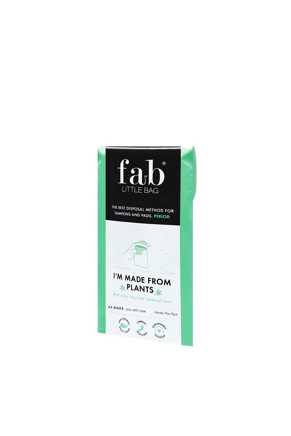 Fab Little Bag Starter Plus Pack - 45 Sanitary Disposal Bags Plus Recyclable Refill Pack