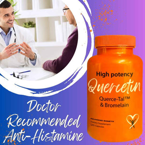 Advanced Bionetix Querce-Tal Quercetin + Bromelain 120 Veg Capsules - High Potency Enhanced Absorption Bioavailability. Supports Anti-Oxidant, Flare up Events, Heart Immune Health, Packaging May Vary