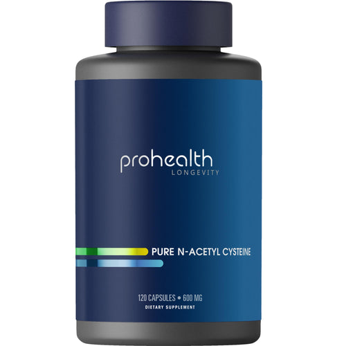 ProHealth Pure NAC - N-Acetyl Cysteine - Liver and Immune Support, Antioxidant and Glutathione Boost, Cellular Health - 600 mg per Capsule - 120 Servings - Third-Party Tested