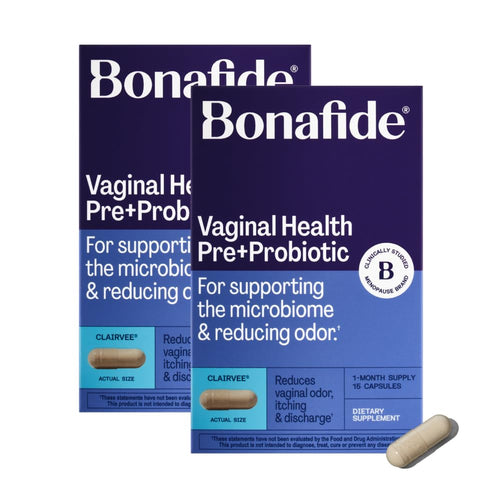 Bonafide Clairvee Vaginal Probiotic for Relief from Odor, Itching, & Discharge. - 1-Month Supply (15 Capsules)