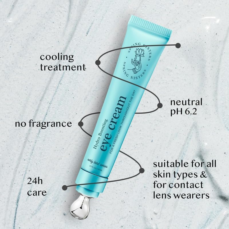 Caffeine Eye Cream for Dark Circles & Puffiness (15ml) – Anti-Aging Brightener with Niacinamide, Squalane & Peptide Complex | Cooling Zinc Roller Applicator