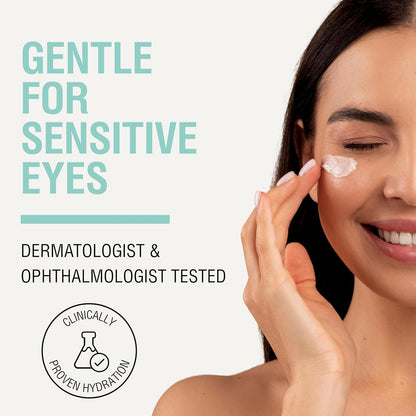 NOVEHA Daily Sensitive Eye Cream & Eyelid Moisturizer - Vegan Ceramide Hydrating Cream for Dry Eyelids, Puffiness & Fine Lines - Fragrance-Free (1 oz.)