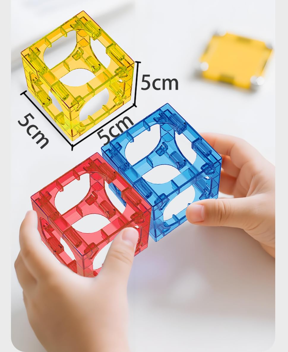 MIEBELY 112PCS Magnetic Marble Run Tiles for Kids Ages 3+