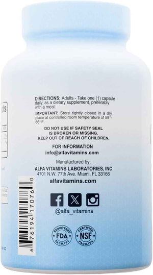 ALFA VITAMINS Magnesium Gluconate 550mg, Dietary Supplement, Supports Muscle & Nerve Function, Bone Health & Bedtime Support, Easy Absorption, Essential Vitamins for Wellness, 100 Tablets