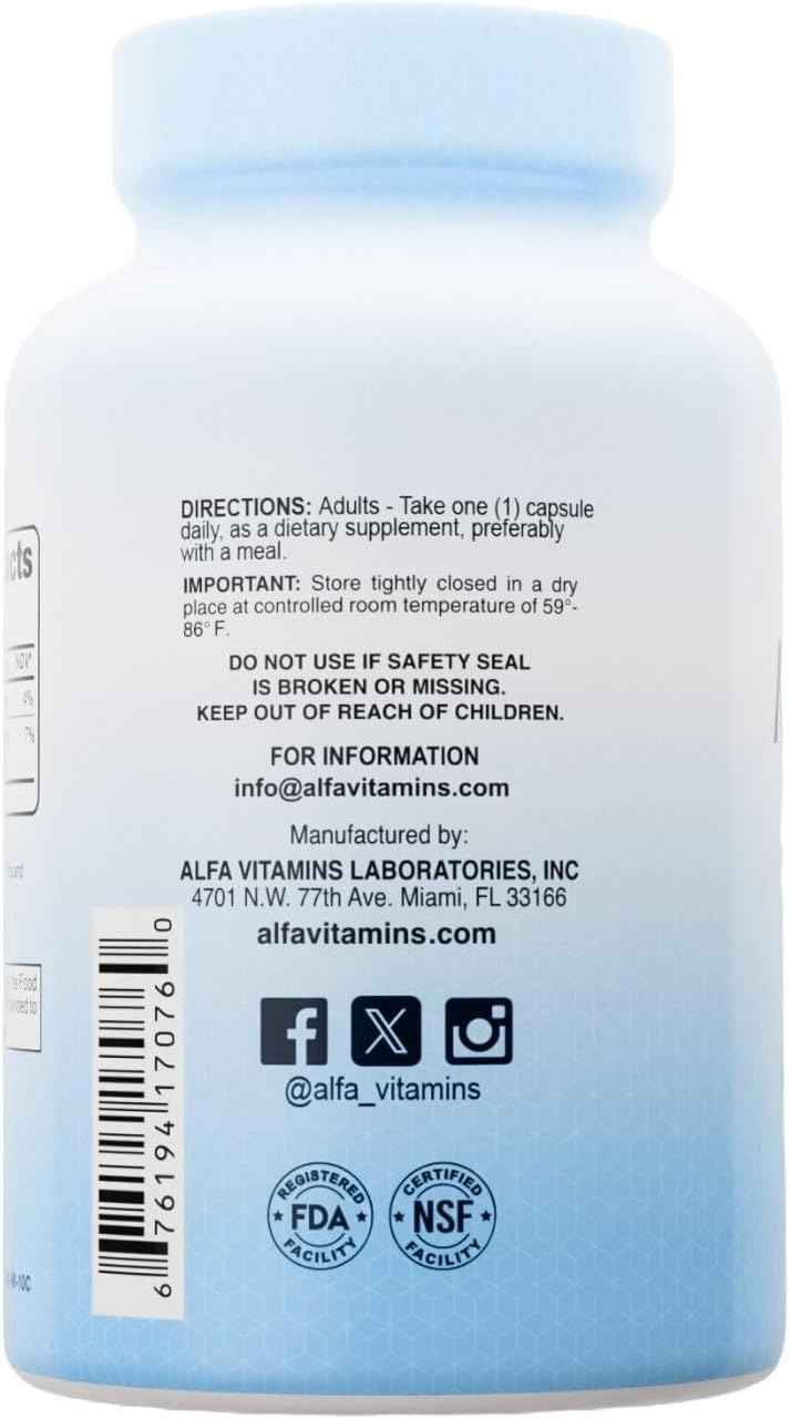 ALFA VITAMINS Magnesium Gluconate 550mg, Dietary Supplement, Supports Muscle & Nerve Function, Bone Health & Bedtime Support, Easy Absorption, Essential Vitamins for Wellness, 100 Tablets