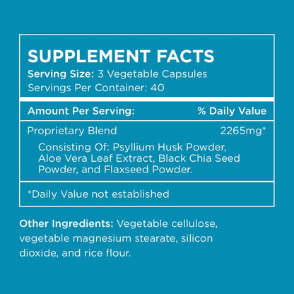 Pure for Men Original Vegan Cleanliness Stay Ready Fiber Supplement | Helps Promote Digestive Regularity | Psyllium Husk, Aloe Vera, Chia Seeds, Flaxseeds | Proprietary Formula | 120 Vegan Capsules