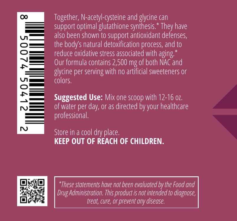 Apeiron Elementals NAC + Glycine Powder - 2500mg - Glutathione Production, Immune Support, & Cellular Energy
