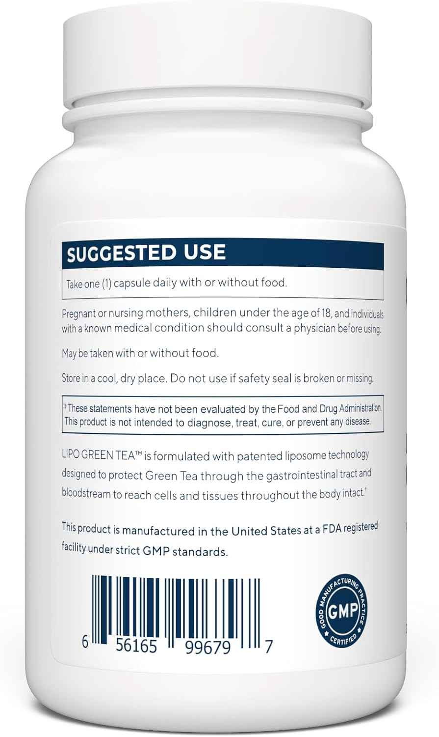 Renue By Science Green Tea Extract - High Strength Liposomal Supplement - 90 Capsules - 75mg Green Tea per Serving - Non-GMO - Made in the USA & Third-Party Tested