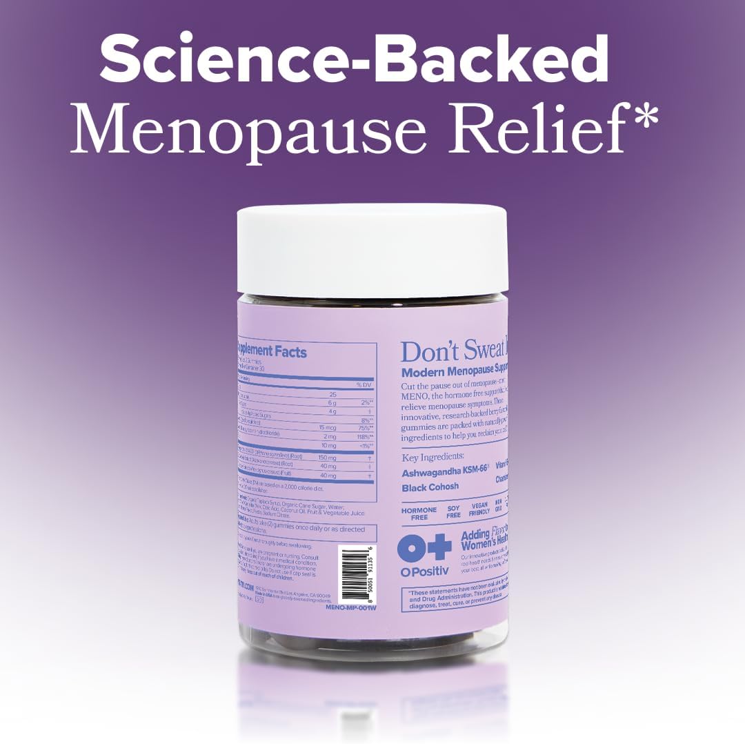 MENO Menopause Gummies - Hot Flashes & Night Sweats - 30-Day Supply