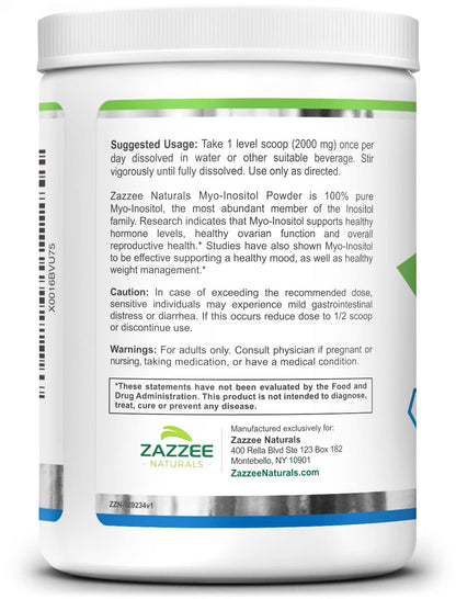Zazzee Myo-Inositol Powder and Extra Strength Prenatal DHA