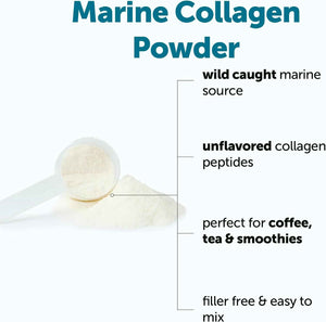 Micro Ingredients Marine Collagen Protein Powder, 1 Pound - Wild Caught Fish Source - Hydrolyzed Peptides - Unflavored, Keto, & Paleo Friendly - Easy to Mix, Non-GMO