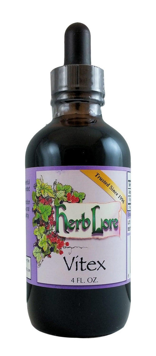 Herb Lore Vitex Tincture - 4 fl oz - Liquid Chaste Tree Berry Extract - Chasteberry Supplement for Women