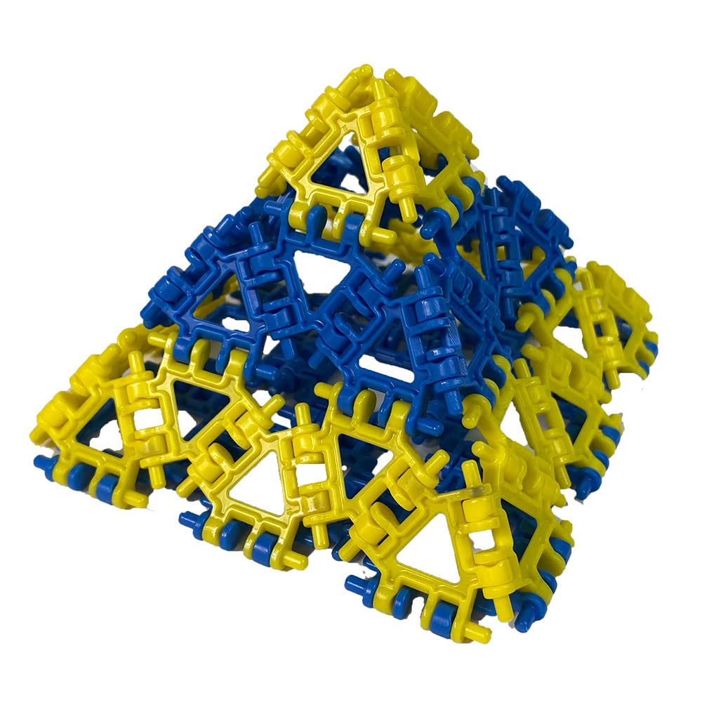 Incredibly Interconnectable Toys That Hinge Toy 82 Piece Blue + Pink Set, Animal + More STEM Construction Toy Building Set
