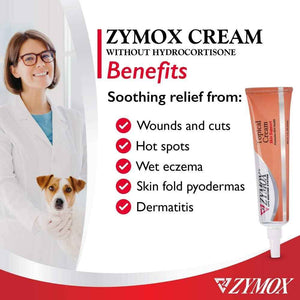 ZYMOX Veterinarian Strength Topical Cream for Dogs and Cats, 1oz