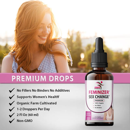 SMSHEALTHPRODUCTS.com Feminizer by SMS, Pueraria Mirifica Drops | Premium Grade